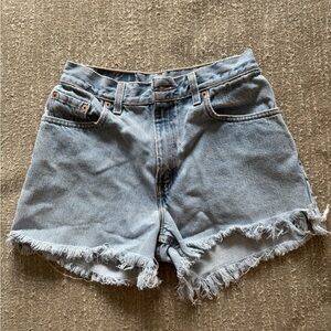 Vintage Denim Frayed Women's Shorts